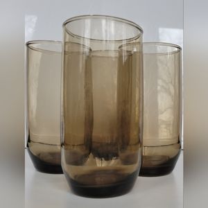 Set of 4 vintage amber glasses